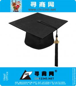 12 Colors Matte Black Bachelor Graduation Cap with Tassel