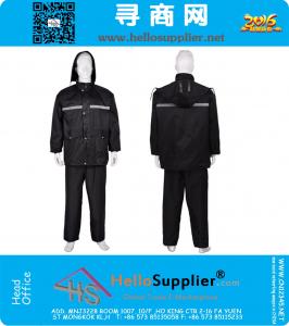 Reflective Light thickening Raincoat rain pants set adult electric bicycle single ride outerwear motorcycle rainwear